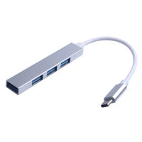 【support-Cod】 C&amp;T e-Mart Type-C ถึง4 Usb Hub Expander Mini Ultra-Thin แบบพกพา4พอร์ต Usb 2.0 Hub Converter อะแดปเตอร์ OTG สำหรับ Mac-Book แล็ปท็อป Comput