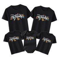 HOT★2023ครอบครัว Disney Trip เสื้อผ้าฝ้าย Mickey Minnie เมาส์พิมพ์จับคู่แม่พ่อ Tees เด็กเสื้อเด็กทารกครอบครัวดูชุด