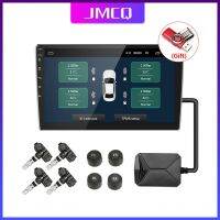 JMCQ USB TPMS for Android Car Radio Tire Pressure Monitor System with 4 Sensors Pressure Temperature Warning Wireless Connection