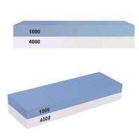 Whetstone, double - Sided หินลับมีดชุดกรวด 1000/4000 ที่ลับมีด COMBINATION Waterstone Kits ลื่นเบสซิลิโคน (1000 #/ 4000 #) - INTL