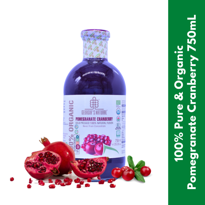 Natural Pomegranate Cranberry Juice 750mL 100 Pure