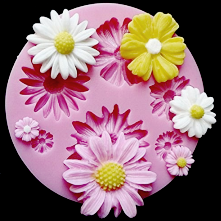 bokali-1pcsดอกไม้ฟองดองท์ซิลิโคนแม่พิมพ์เด้กงานทำจากน้ำตาลdecorช็อคโกแลตอบแม่พิมพ์ไอซิ่ง