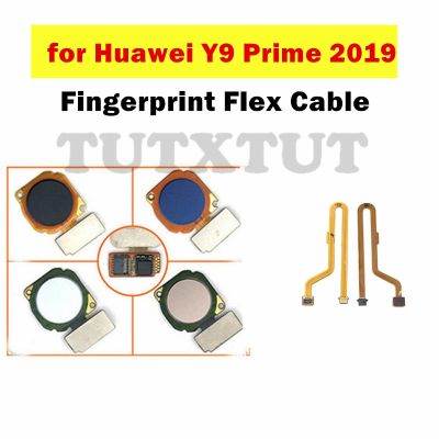 ขั้วต่อเครื่องสแกนลายนิ้วมือสำหรับ Huawei Y9 Prime 2019สายเคเบิ้ลยืดหยุ่นสำหรับ Huawei Y9อะไหล่ซ่อม2019คุณภาพดีทดสอบ Qc