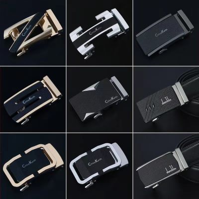Mens Belt High-End Automatic Smooth Buckle Head Zinc Alloy Trousers Clip Accessories