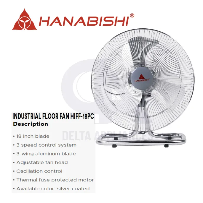 Hanabishi HIFF18PC Industrial Floor Fan Lazada PH
