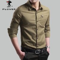 PLOVER เสื้อเชิ้ตแขนยาวลําลอง ขนาดใหญ่ สไตล์นักธุรกิจ สําหรับผู้ชาย มี 7 สีTH