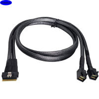 MINI SlimSAS SFF-8654 8i 4.0ถึง4X SAS SFF-8643สายเชื่อมต่อเซิร์ฟเวอร์