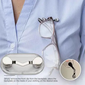 ReaderRest Magnetic Eyeglass Holder Fits All Glasses NEW Stainless Steel