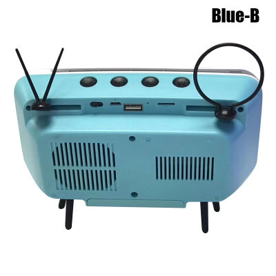 Novel Multifunction Mini Speaker Retro TV Mobile Phone Screen Stand Wireless Portable Audio Speakers Phone Accessories