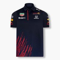 ใหม่ เสื้อโปโลแขนสั้น ลายทีมแข่งรถ F1 และเสื้อยืดโปโล สีแดง แฟชั่นฤดูร้อน สําหรับผู้ชาย และผู้หญิง 2022