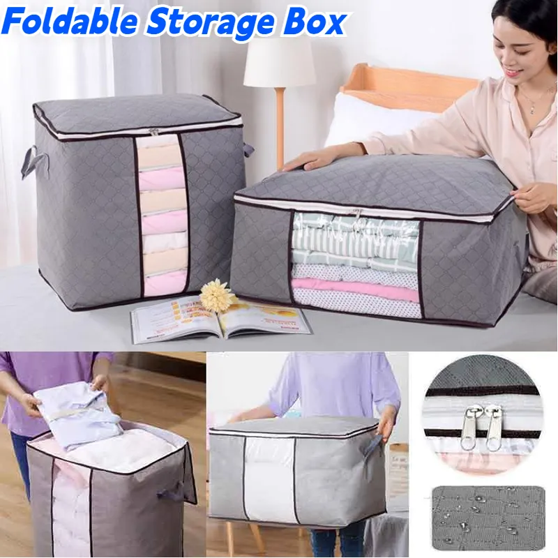 Non-Woven Clothes Quilt Storage Bag Dust-Proof Sweater Blanket Organizer  Box Foldable Sorting Pouche Home Storage Large Capacity