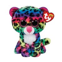 【CW】▽  15CM Ty Beanie Dotty Multicolor Leopard Glitter Big Eyes Stuffed Animals Childrens Birthday Gifts