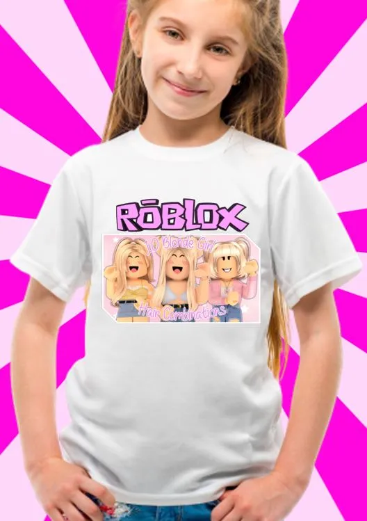 Roblox Girl Characters Kids Printed T-shirt Various Sizes 