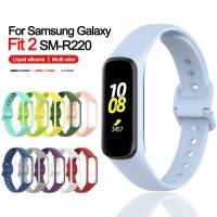 สายนาฬิกาสำหรับ Samsung Galaxy Fit 2 SM-R220สายรัดข้อมือซิลิโคนเปลี่ยนสายรัดข้อมือผู้ชายผู้หญิง Fit2มีสีสัน