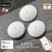 【LZ】♕♦❣  Ialarm 3 pçs sw02 zigbee sensor de imersão de vazamento de inundação de água detector de ligação alerta overflow ip68 alarme proteção de segurança