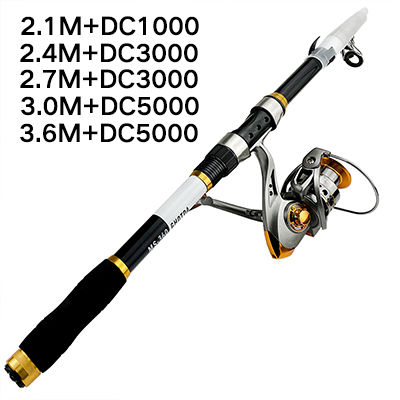 Fishing Rod and Reel Set Casting Fishing Rods Carbon Rod with Spinning Reels Fishing Tackle Set