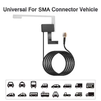 ♧ kebidumei Universal SMA SMB Connector Vehicle Active Antenna DAB Digital Car Radio Aerial with RF Amplifier Strong Stable Signal