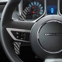 สำหรับ Chevrolet Camaro 2012 2013 2014 2015พวงมาลัยรถยนต์ที่ขยายแป้นกดคาร์บอนไฟเบอร์อุปกรณ์ตกแต่งภายใน