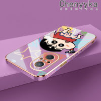 เคส Chenyyyka สำหรับ Huawei Nova 9 SE Nova 10 Pro Nova Y70 Plus ลายการ์ตูน Shin-Chan เคสโทรศัพท์ซิลิโคนชุบหรูหราบางดีไซน์ใหม่เคสป้องกันเลนส์กล้องคลุมทั้งหมดเคสนิ่มกันกระแทก