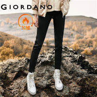 Giordanoผู้หญิง บวกกำมะหยี่ผ้าฝ้ายยืดบางกลางเอวกางเกงลำลอง Free Shipping 05412721