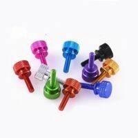 10pcs/lot 6#-32 M3 M4 *6/8/10/12/16/20  colourful Step aluminum  knurled hand tighten thumb computer screw Nails Screws  Fasteners