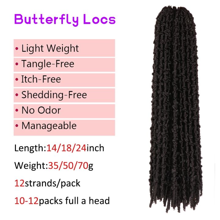 dansama-synthetic-18inch-butterfly-locs-crochet-hair-soft-locs-crochet-braids-handmade-distressed-faux-locs-hair-extension