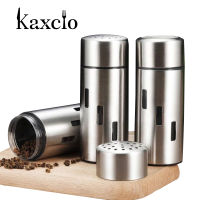 Kaxcio ขวดเครื่องเทศพร้อมฝาปิด,กล่องใส่เครื่องปรุงอาหารสเตนเลสสตีลใช้ซ้ำได้อุปกรณ์ในครัวซีลอย่างดี