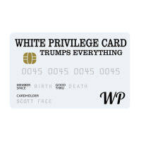 {Ready Stock}White Privilege Trumps Everything Novelty Wallet Size Collectable Laminated Card