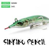 SCHEME 3D 182mm 54g Tackle เบ็ดปลา Nedlefish Lure ดินสอน้ำเค็มเหยื่อ ตกปลาคาร์พ