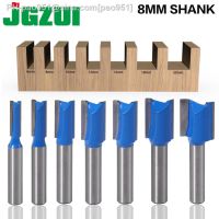 1PCS 8mm Shank Straight Woodworking Router Bit Set Carpenter Milling Cutter 6/8/10/12/14/18/20mm Cutting Diameter