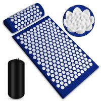 3Pcs/Set Spike Mat Acupuncture Massage Mat And Pillow Set Yoga Mat Pillow Acupressure Relieve Stress Back Body Pain Massager