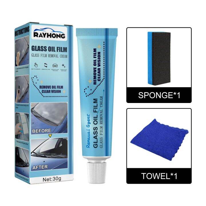 hooyaya. Glass Care Glass Removing Oil Film Cleaner [Free Sponge