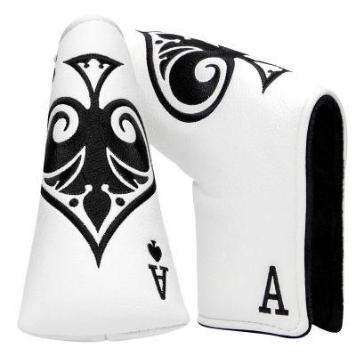 ♕□ Golf Blade Putter Cover Golf Club Head Covers for Putter Leather Blade Putter Headcover with Magnetic Closure and Spade Design