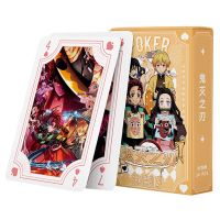 【HOT】♟✽▫ Demon Slayer Poker playing cards board games Anime Nezuko child kids Children toys deck card manga Jujutsu Kaisen Genshin