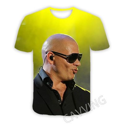 Rapper Pitbull 3D พิมพ์สบายๆเสื้อยืด Hip Hop Tee เสื้อ Harajuku สไตล์ Tops เสื้อผ้าแฟชั่นสำหรับผู้หญิง/ผู้ชาย