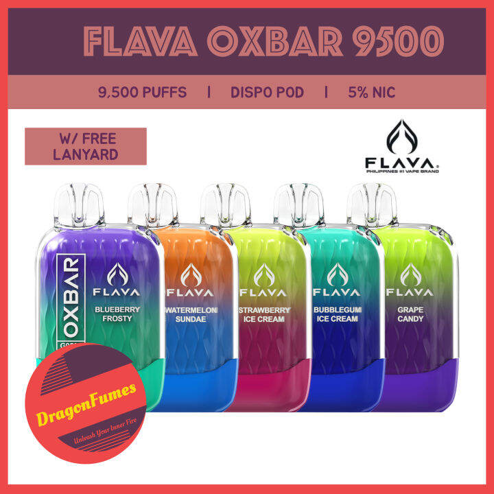 Flava Oxbar 9500 with Free Lanyard | Lazada PH