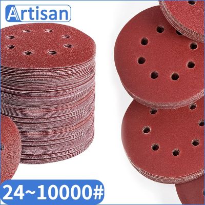 5/10 Pcs 5 Inch Sanding Discs 24~10000 Grit Round Shape Sanding Discs Hook Loop Sanding Paper Buffing Sheet 125mm Sandpaper Disc Cleaning Tools