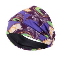 New African Print Headbands Turban Ladies Wide Stretch Headwrap Women Elastic Hair Bands Sports Yoga Head Wrap Bandana