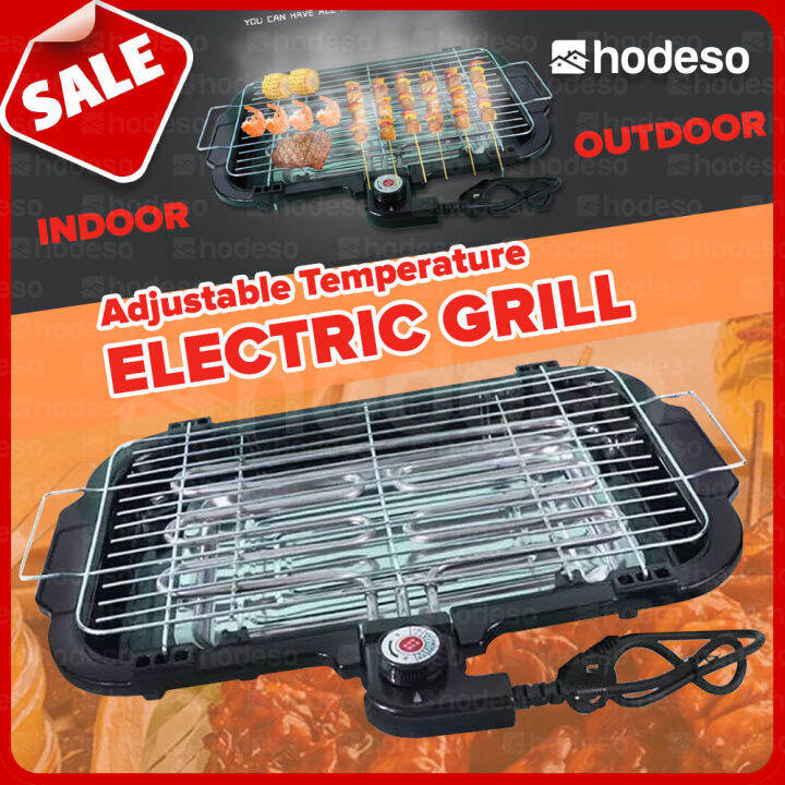 Hodeso Tabletop Electric Grill Set, Smokeless Indoor/Outdoor Electric