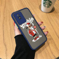 เคสป้องกันกล้องปกหลังแบบเต็มแข็งพร้อมเคสสำหรับ Vivo โทรศัพท์ Y02T Y02A อะนิเมะบอลชุนมีน้ำค้างแข็งโปร่งใสเคสใส่โทรศัพท์ผู้ชายกันกระแทก