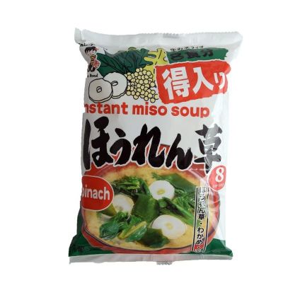 ขนมอร่อย เคี้ยวเพลิน🔹 (x1) ซุปมิโซะสําเร็จรูป Shinsyuichi Instant Miso Soup With Tofu, Wakame, Spinach🔹ผักโขม Spinach