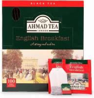 Ahmad Tea English Breakfast Tea ชา ลาเมตที อิงลิชเบรคฟาสต์ แบล็คที ชาอบแห้ง (100 ซอง)