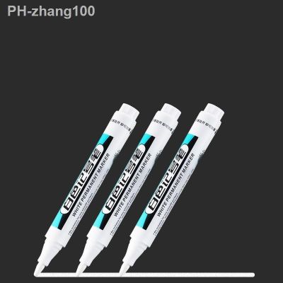 0.7mm White Paint Marker Pen 20mm Deep Hole Markers Pen Set Waterproof Permanent Oily Pens for Rock Wood Metal Glass Tiles