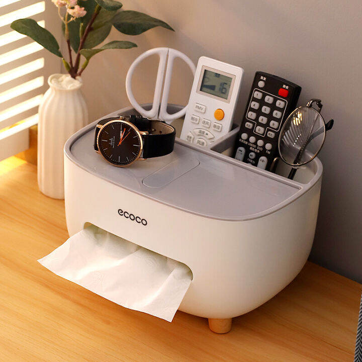 ecoco-tissue-box-napkin-holder-multifunctional-sundries-storage-ontainer-living-room-remote-control-storage-box-for-home-office