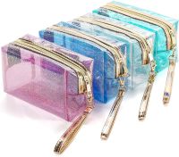 【CW】❀  Transparent Zippered Storage with Handle Makeup for