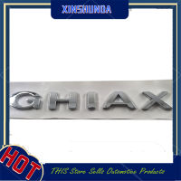 XSD 1 X ABS โครเมี่ยม GHIAX Logo Huruf รถหลังสัญลักษณ์ลำต้นตราสติกเกอร์รูปลอกเปลี่ยนสำหรับ FORD GHIAX