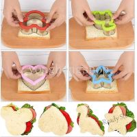 【Ready Stock】 ♧✈ C14 Cartoon Sandwich Cutter Dinosaur Star Heart Shaped Stainless Steel Bread Mould Cookie Cutters Kids Bento Mold Baking Tool