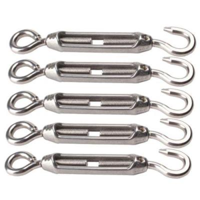 5PCS M4 Stainless Steel 304 Hook amp; Eye Turnbuckle Wire Rope Tension