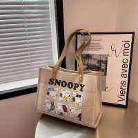 COD DSFGERERERER 2022 New Cartoon Snoopy Canvas Bag Women Large Capacity Portable Tote Bag Student Class Shoulder Bag