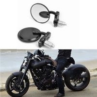 ✶◎ universal Black Motorcycle rearview Mirrors 7/8 For BMW Ducati Aprilia Cafe Racer Victory forTriumph Daytona 675 for cafe racer